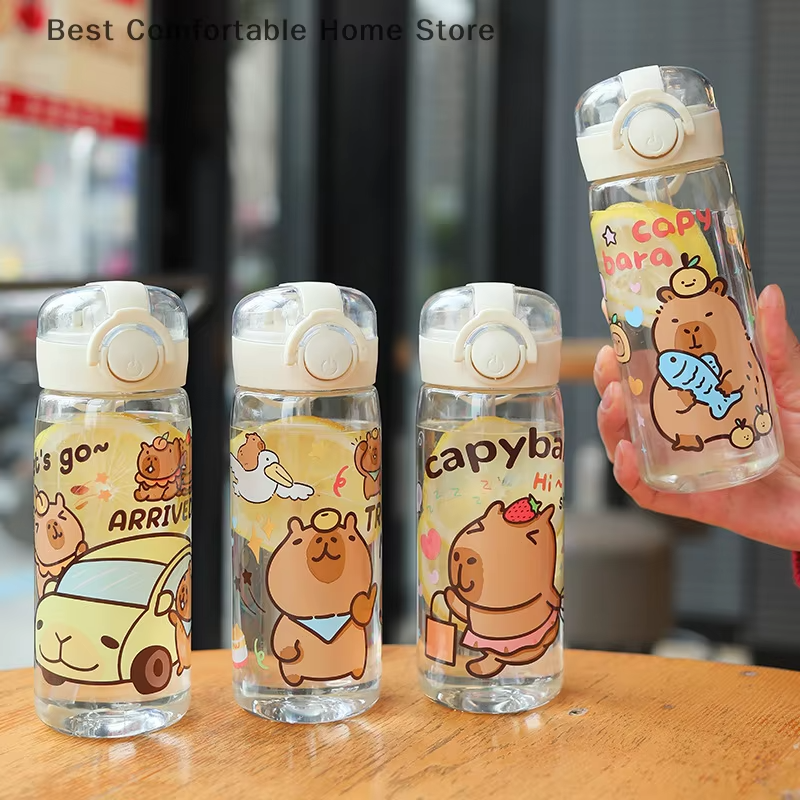 These Sport Fitness Straw Cups - Capybara Cartoon 400ml Portable Large-Capacity Water Bottles are some of the most practical and functional accessories any student or active capybara fan can have