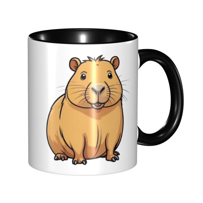 Funny Ceramic Mugs and Milk Cups, Tea Mugs, and also the Cup with a Capybara Design For Gift For Both Men and Women