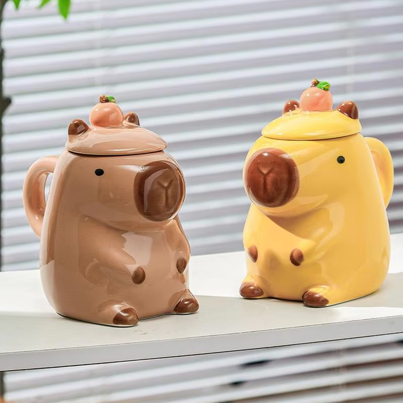 Innovative Ceramic Animals Mug 3D Non-Slip Capybara Mug for Coffee, Milk, or Tea on a Birthday, Christmas, or New Year's Day