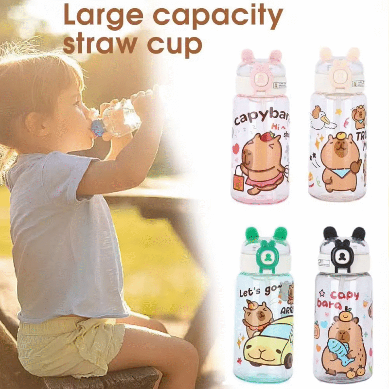 These water bottles are made using BPA free plastic and are very safe for kids to use. The stylish design makes it easy for kids to carry and use at schools while playing. - Image 4