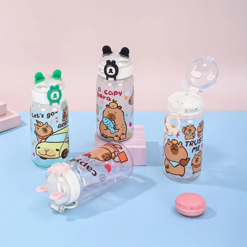 These water bottles are made using BPA free plastic and are very safe for kids to use. The stylish design makes it easy for kids to carry and use at schools while playing. - Image 5