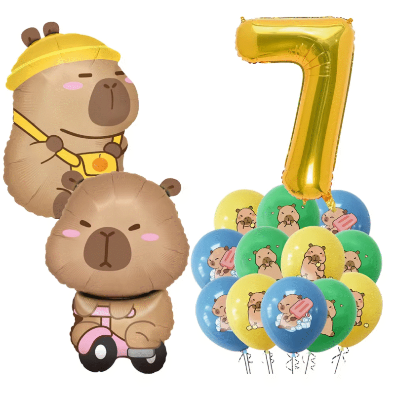 Decoration for a Capybara Party Toy Balloons for Kapibara Happy Birthday, Baby Shower Supplies, and Cup, Tableware Disposables and Plates - Image 5