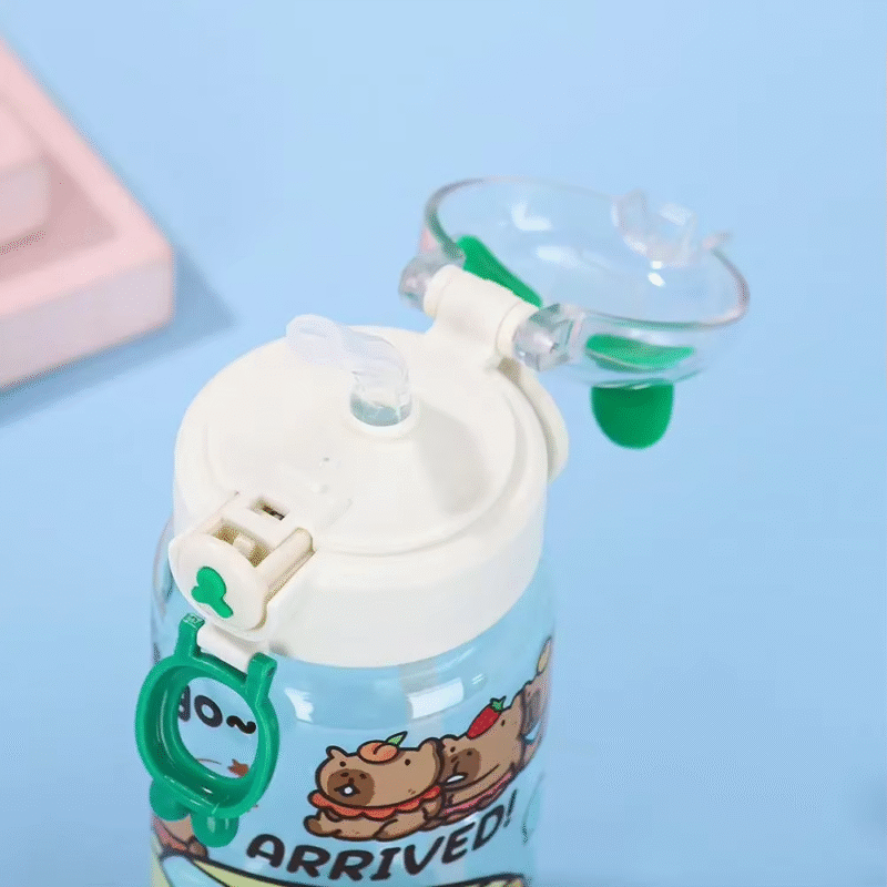 These water bottles are made using BPA free plastic and are very safe for kids to use. The stylish design makes it easy for kids to carry and use at schools while playing. - Image 2