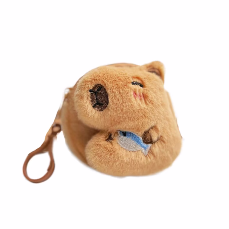 This Funny Coin Purse Zipper Mini Capybara Purse Bag belongs to the category of cute cartoon animal items and practical accessories - Image 3