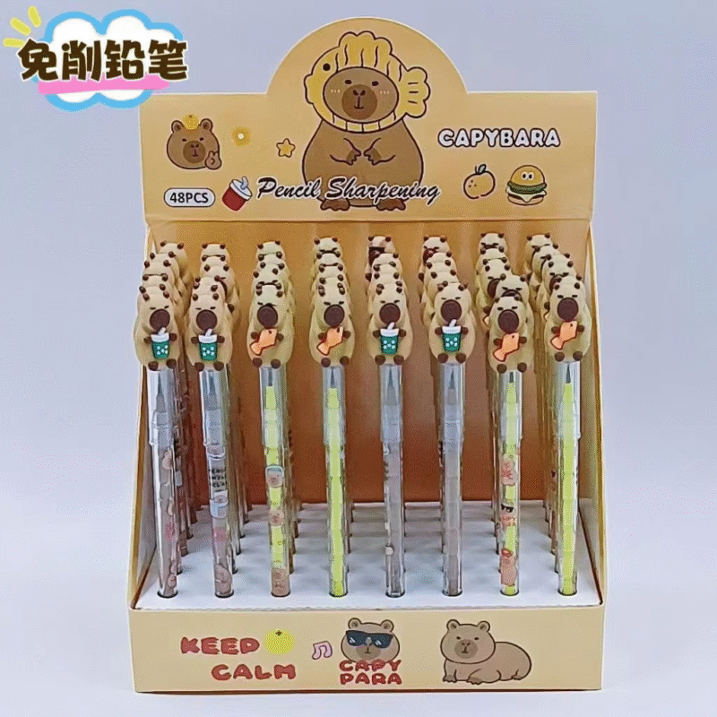 These are also great for gifts, capybara such as the set that includes adorable cartoon non-sharpening pencils and HB lead writing pens