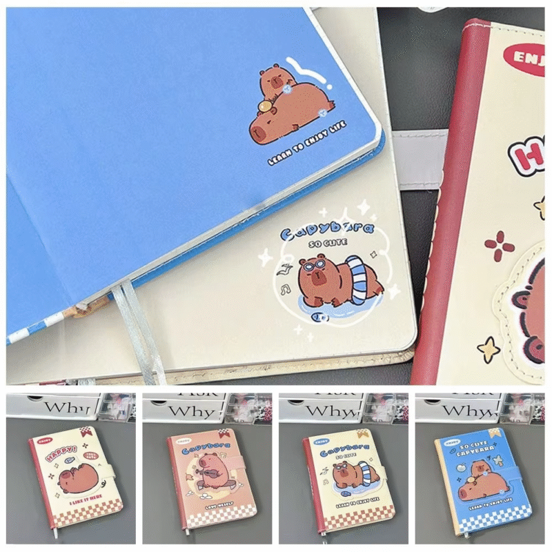 I do believe the Adorable PU Capybara Notebook with Cartoon Magnetic Buckle Sketchbook B5 Mini Notepad Diary Memo Pads serves as a delightful addition to your scrupulous writing