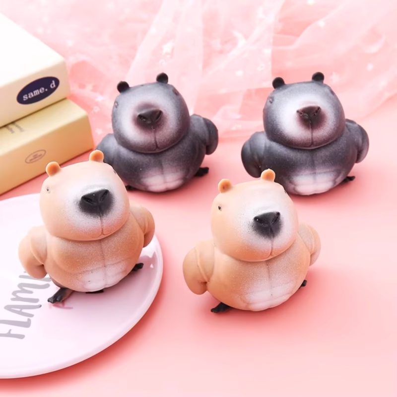 Warm Stress Reduction Animal Squish Capybara Squeeze Toys, Stretchy Capybara Fidget Toys, and capybara gifts. - Image 3