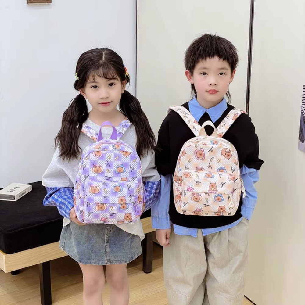 Adorable Capybara Cartoon Storage Bag Backpack Casual All Match School Bag