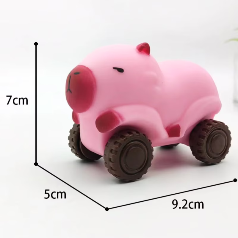 The Stretchable Toy is a capybara fidget toy with small wheels that allow it to combine rolling and popping action with fun - Image 4