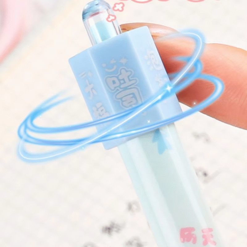 4PCS Rotating Answer Pen with Press for Dining Options Student Use Capybara Rotating Select Pen: Innovative 0.5mm Ballpoint Gel Pen. - Image 4