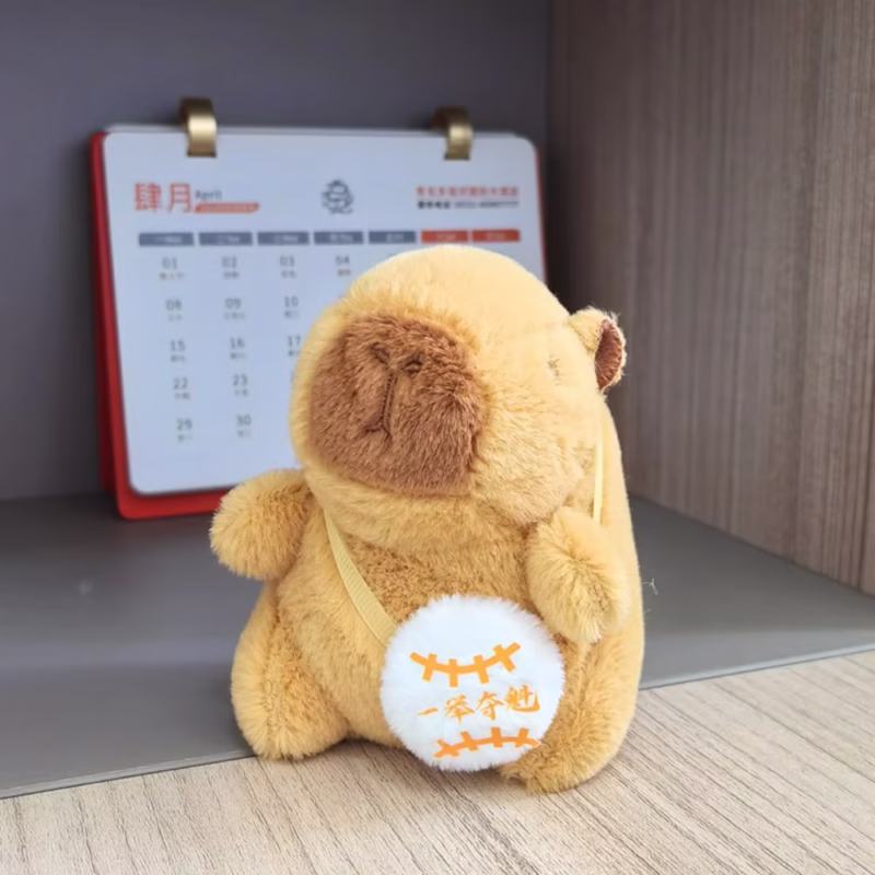 Kapibala Capybara Keychain Doll with Pink Car Backpack Pendant Bag, Plush Keychain, 10–13 cm - Image 4