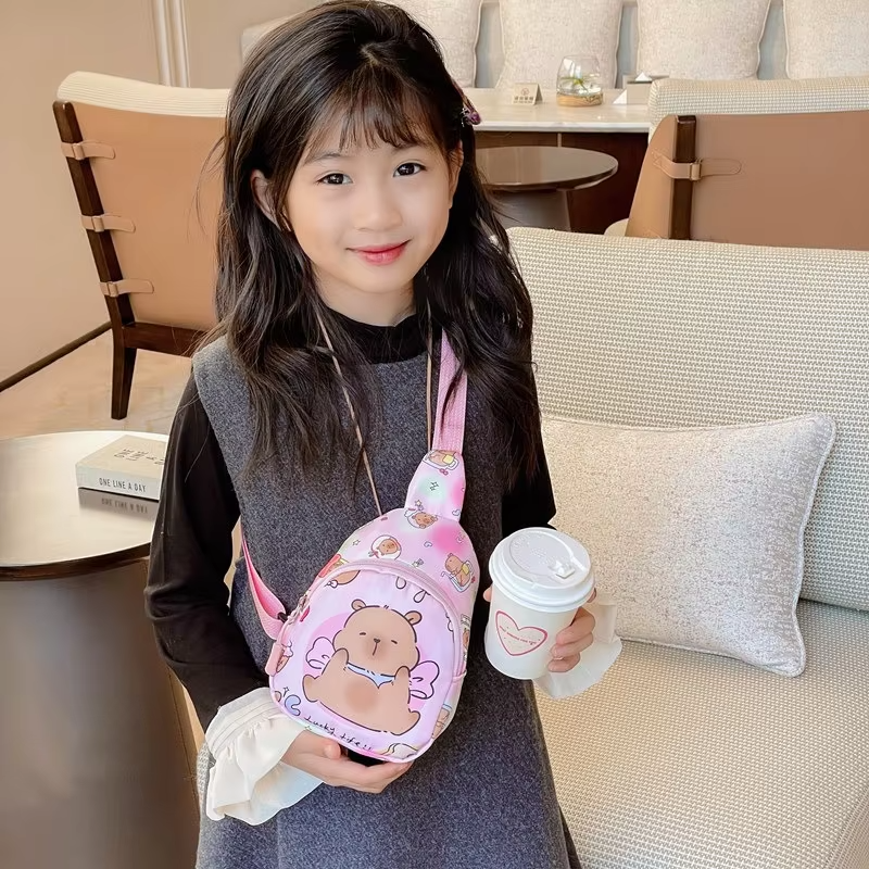 The Capybara Backpack Adorable Multipurpose Storage Bagwith Doll Stuffed Bag Capybara Messenger Bag with Shoulders and Chest for Home Decor