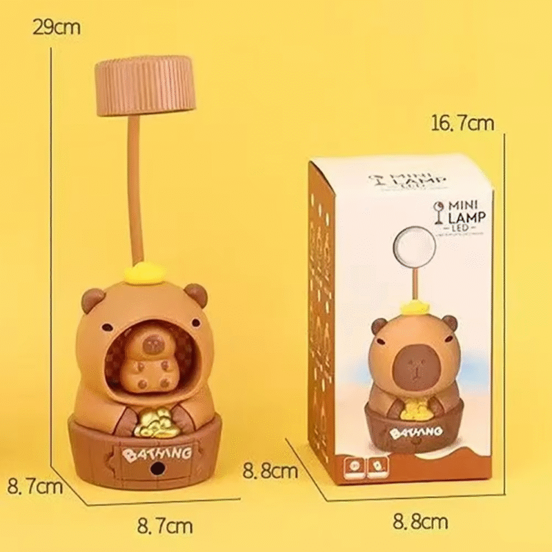 As part of our newest collection of lamps is the New ABS Capybara Lamp with Pencil Sharpener and USB Rechargeable LED Desk Lamp for Students' Eye Protection at Night. - Image 5