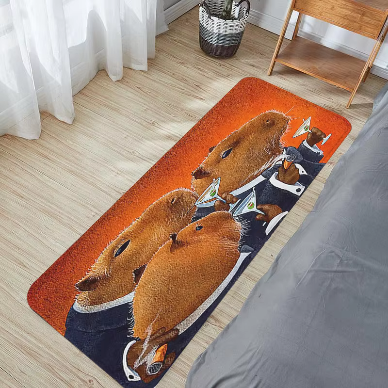 Non Slip Floor Mats Capybara Bathroom Rugs Shower Bath Mats For Home Use Mats Prayer Rugs In Kitchen Room Doormat Entry Door Foot Living Rug - Image 4