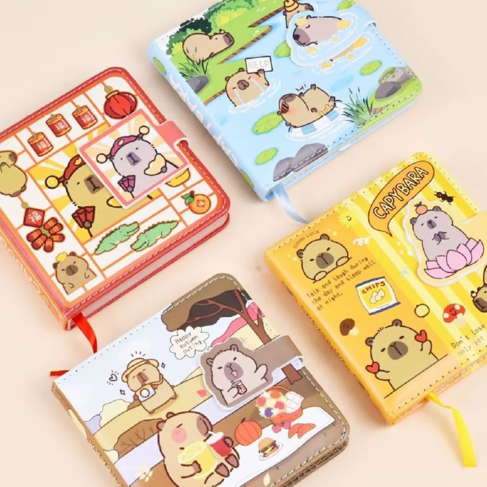 Sketchbook Capybara Drawing Book Notepads with Hand Ledger Capibara Magnetic Snap Portable Pocket Painting Paper - Image 5