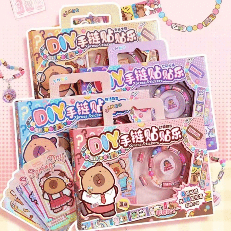 Gifts for children include adorable handbook stickers designed with capybaras and DIY self-adhesive stickers that come in different colors and can be used for playful activities - Image 2