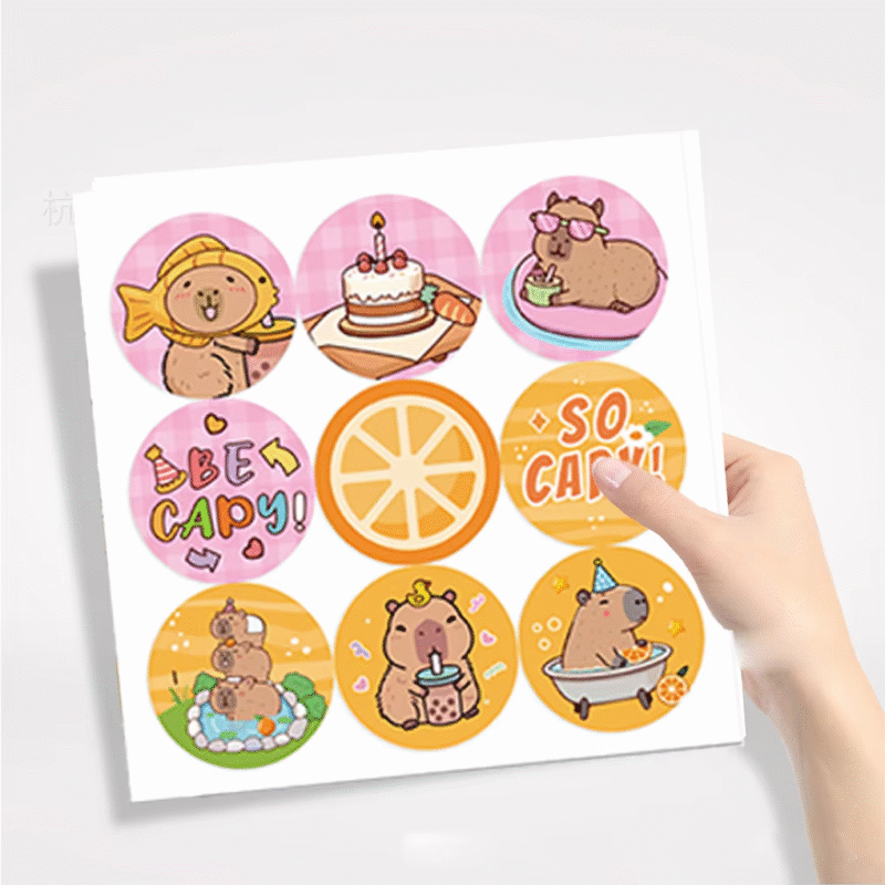 The Strap for the Kapibara Themed Gift 12 Packs for Sticker Bags for Kid's Toys, Weddings, Engagements, and Birthdays with Capybara Illustration.