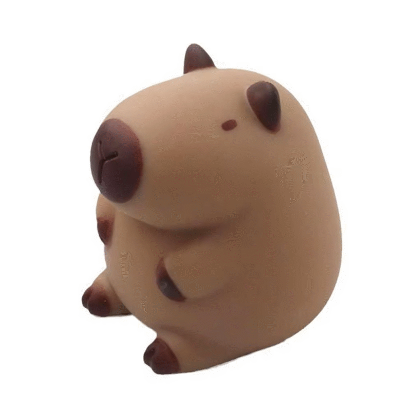 Capybara Squeeze Toys: Adult Brown TPR Cartoon Capybara Squeeze Toys for Stress Relief and Slow Rebound Decompression - Image 2