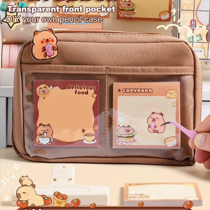 Gifts of a Large Capybara Pencil Case with Everything Capybara Stationery Set - Image 4