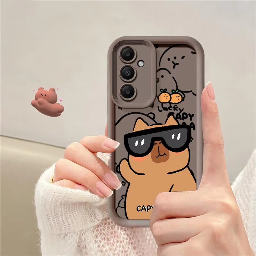 Adorable Capybara Soft TPU Case for Samsung Galaxy A34, A73, A31, A54, A22, A25, A26, A24, A23, A52, A32, A21s, A53. - Image 3