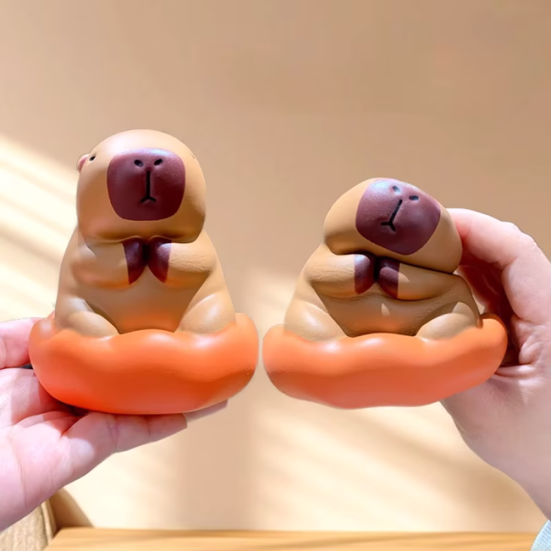 Stress-Reducing Capybara Pinch Toy Funny Present Squeeze Fast Rebound Adorable Soft Fidget Toys - Image 3
