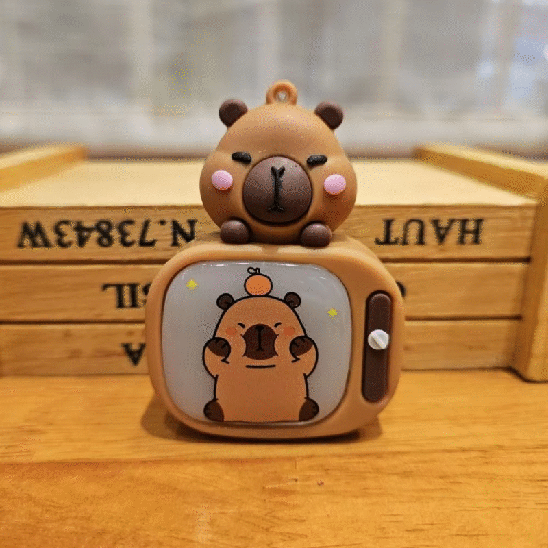 TV Fashion Luminous Capybara Ornaments The Lotus Backpack Plastic Capybara Light Decor Night Light Adorable Animal Ornaments for Both Sexes - Image 2