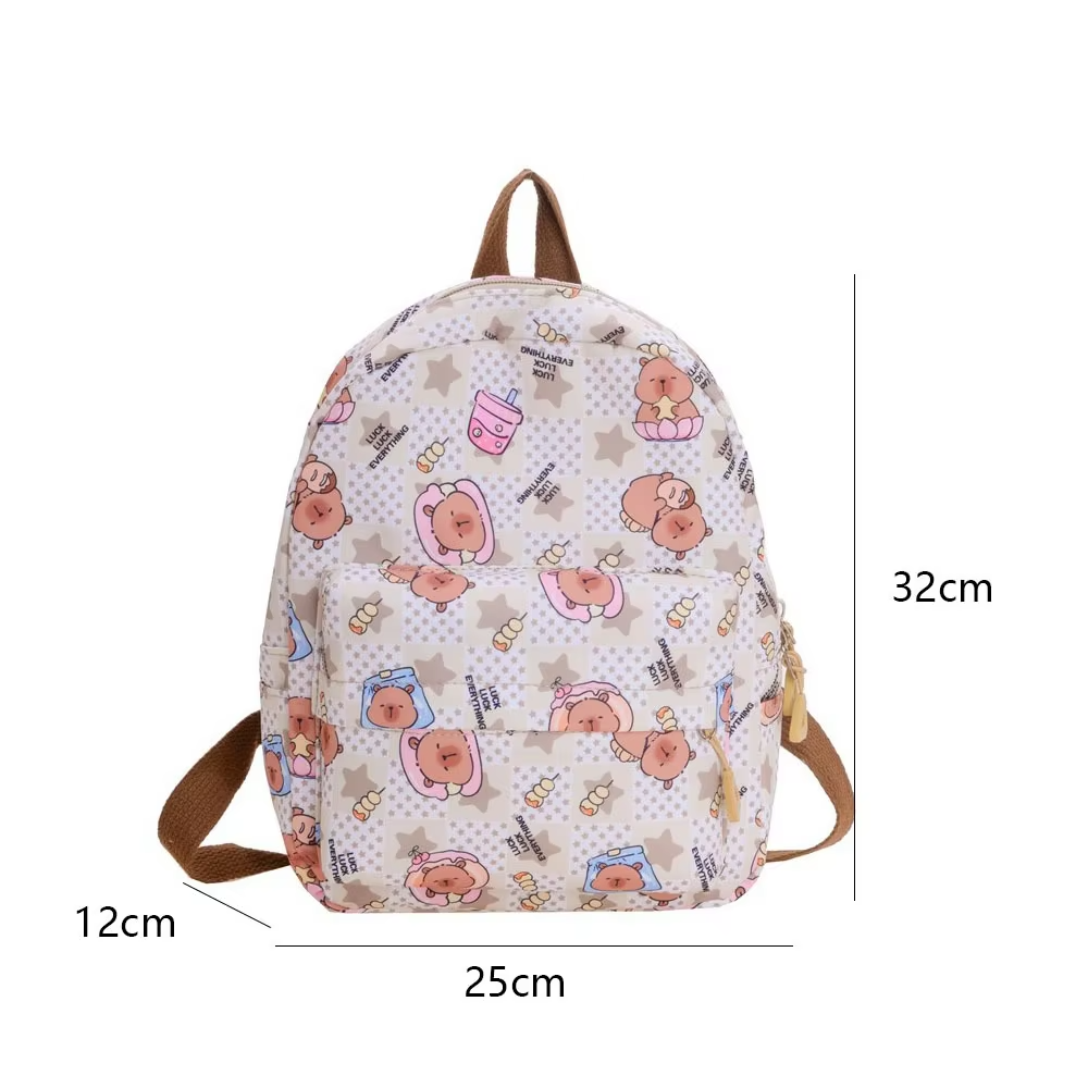 Adorable Capybara Cartoon Storage Bag Backpack Casual All Match School Bag - Image 3