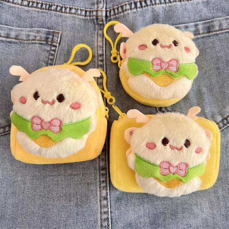 These cute capybara soft toy coin purses are designed to be gifts for children and they can be used to keep coins, earphones, and other items secured with a keychain
