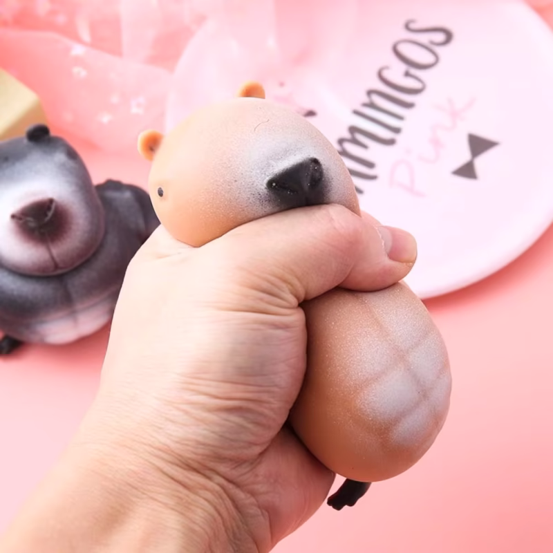 Warm Stress Reduction Animal Squish Capybara Squeeze Toys, Stretchy Capybara Fidget Toys, and capybara gifts.