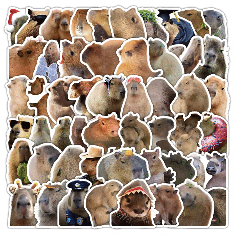 People that appreciate and love funny charming magic will appreciate the wonderful splices of gleefully funny animal decals designed in the Funny Capybara Stickers