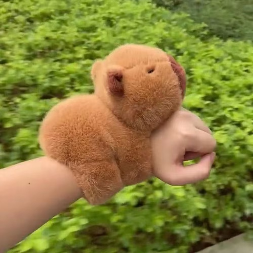 Bracelets with Animal Slaps Capybara Plush Stuffed Toys Interactive Huggers Slap Toy Animal Wristband Gifts for Kids Birthday - Image 2