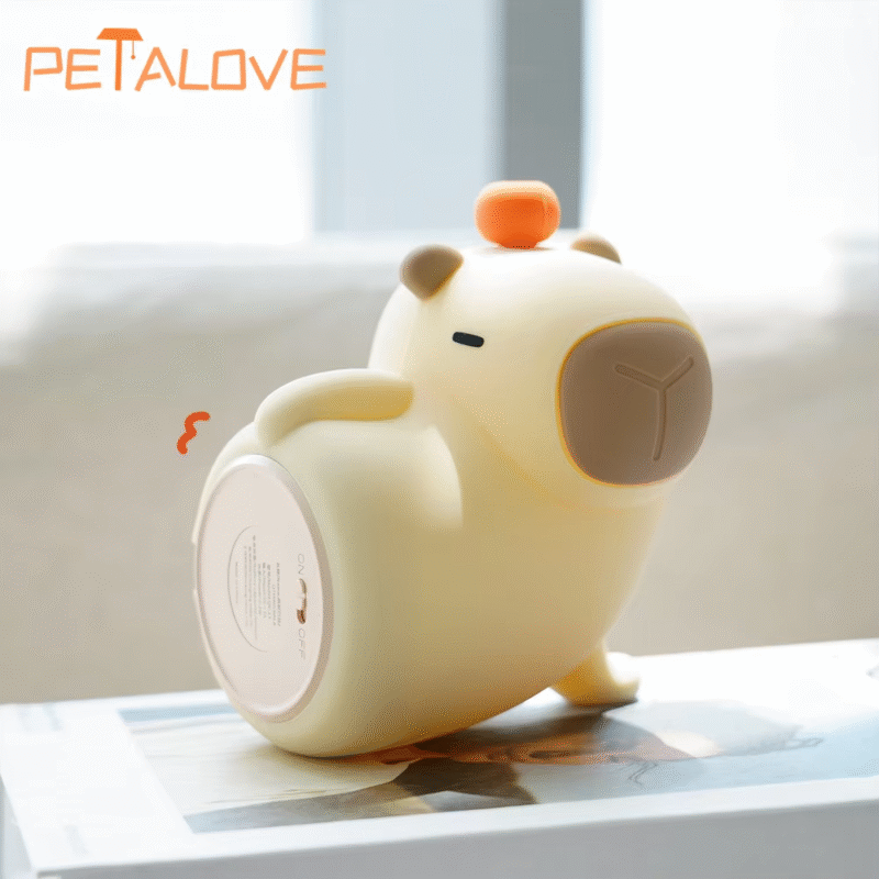 This new style capybara night light is USB rechargeable and has a cute animal design bedside light that can serve as a decoration for Christmas and other holidays. Adorable Warm Silicone Lamp - Image 5