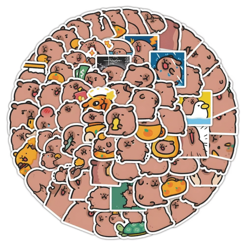 Beautiful Capybara Adorable Capybara Stickers Funny Kawaii Original Capybara Stickers Fashion Cartoon Capybara Stickers Easy Do-It-Yourself - Image 2