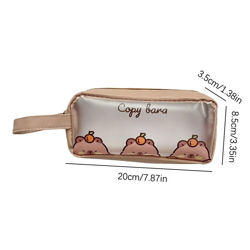 Plenty of Room Creative Capybara Pencil Case Pencil Case Cartoon Kawai Capybara Bag Stationery School Supplies - Image 5