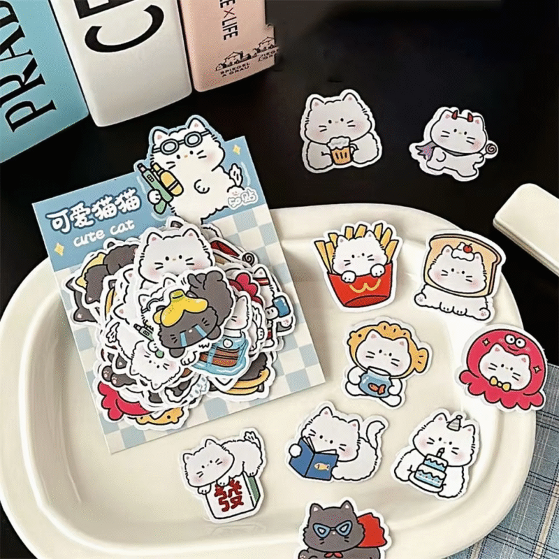 50 dekker hoewe paper per bag 50 sheets adorable cartoon alien stickers with waterproof capybara stickers portable multifunctional - Image 5