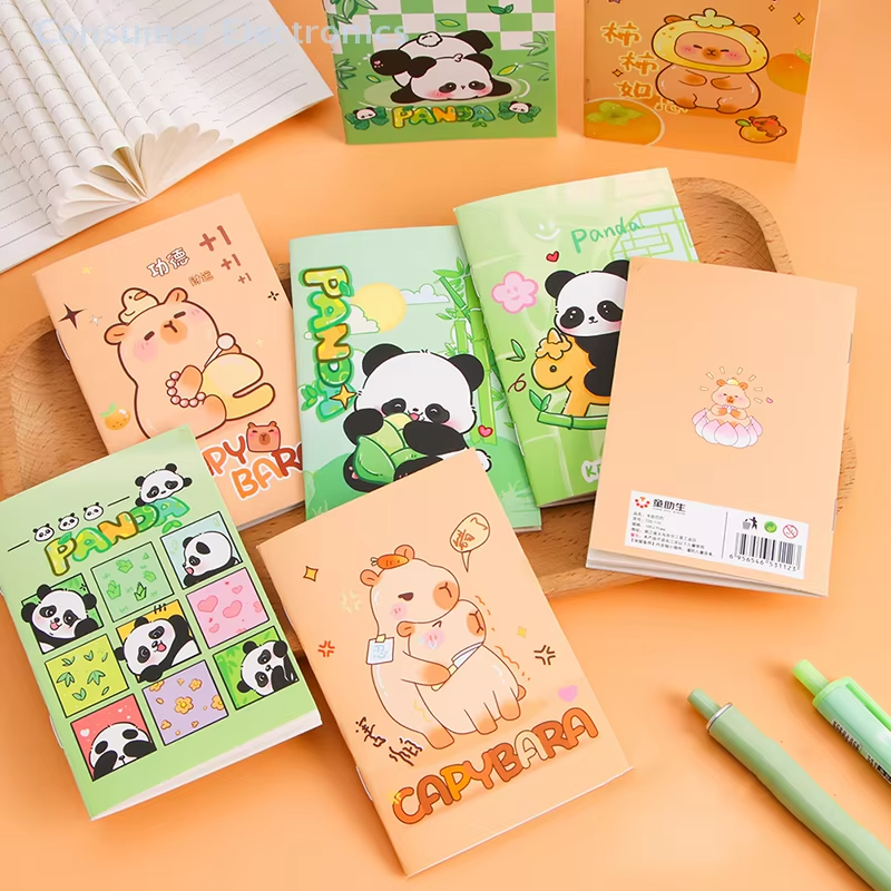 Twelve Pieces of Cartoon Cute Capybara Agenda Kawaii Sketchbook Diary Weekly Planner Notepads