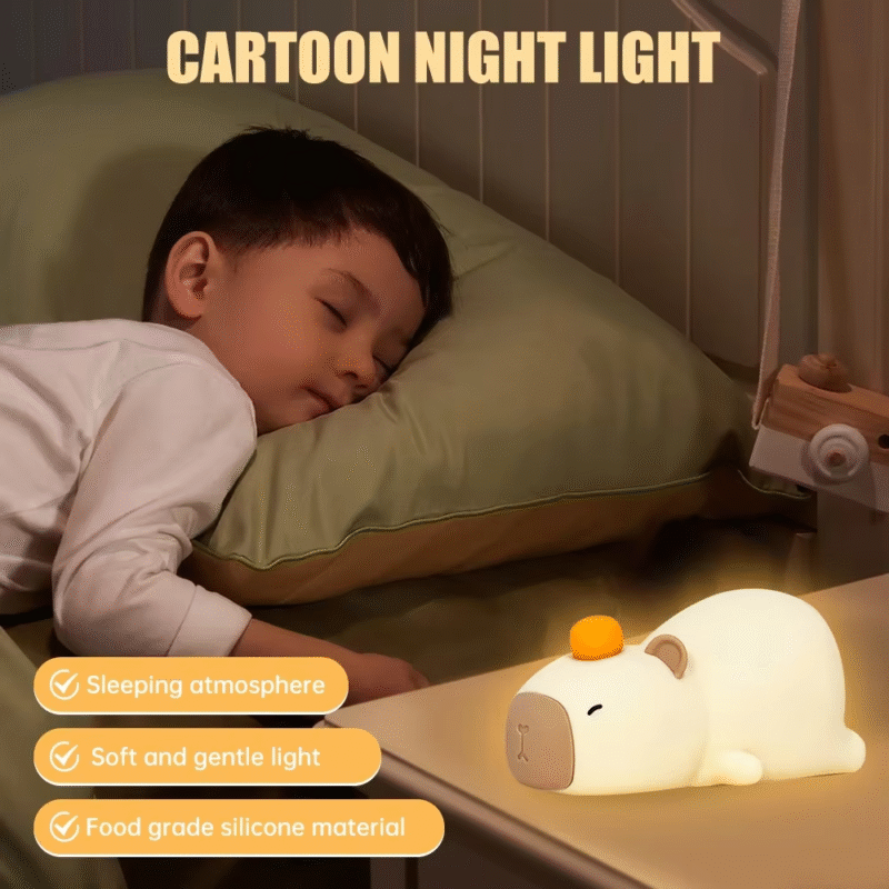 Rechargeable Capybara Silicone Touch Lamps For Children’s Gifts And For Night Lanterns To Be Used At Home - Image 4