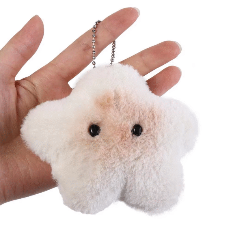 If you are a lover of well designed and davinated plush dolls, this as ideal for you.Animal Squeeze Capybara Cartoon Star Squeak Toy Soft Plush Stuffed Siamese Cat Keychain With Capybara Plush - Image 4