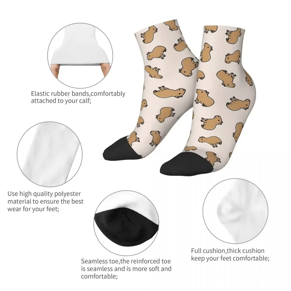 Harajuku Super Soft Stockings, Capybara Socks, Along with Other Unisex Accessories for All Seasons Gifts - Image 3