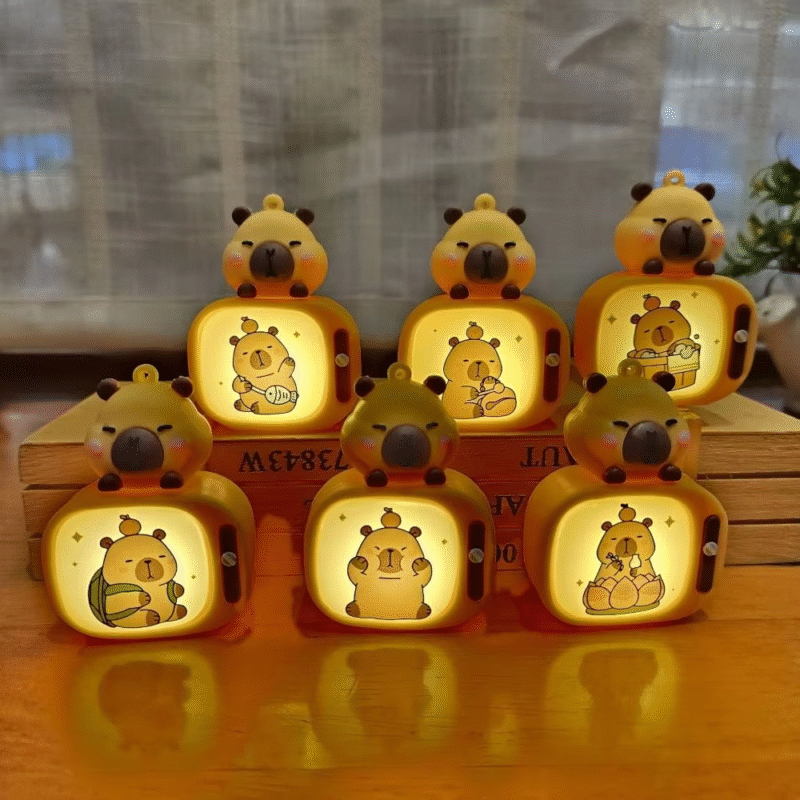 TV Fashion Luminous Capybara Ornaments The Lotus Backpack Plastic Capybara Light Decor Night Light Adorable Animal Ornaments for Both Sexes - Image 3