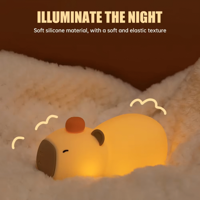 Rechargeable Capybara Silicone Touch Lamps For Children’s Gifts And For Night Lanterns To Be Used At Home