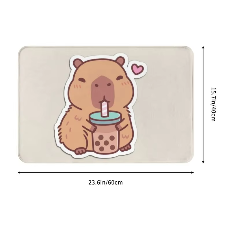 Capybara Doormat Mats, Bathroom, Kitchen, and Living Room Non-Slip Carpet, Customized, 40*60 cm - Image 4