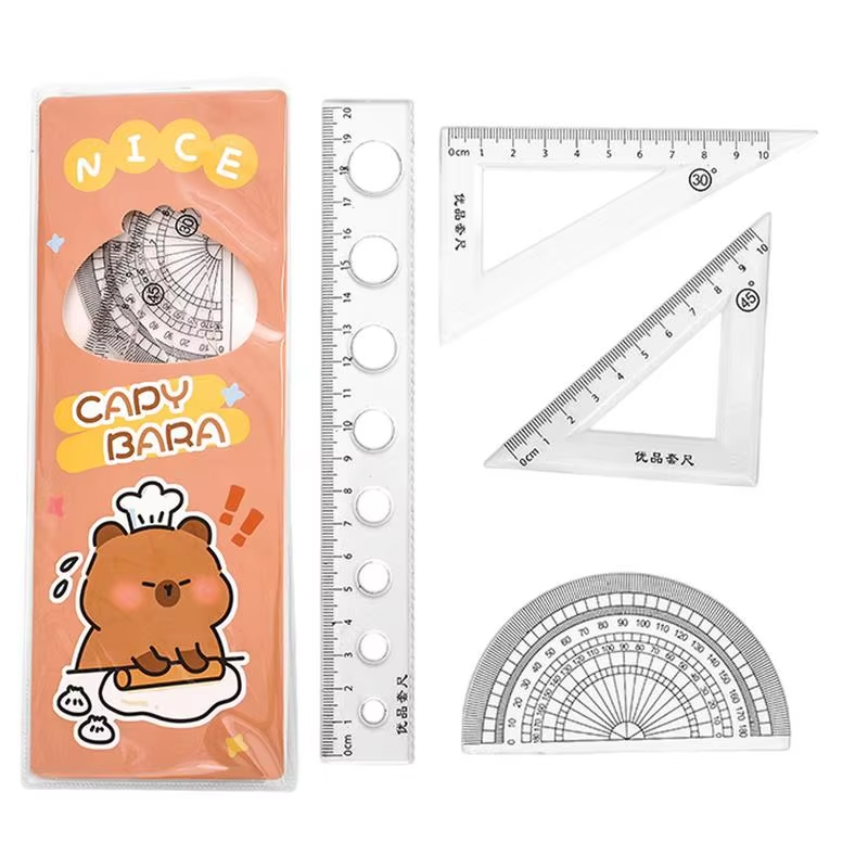 Portable Adorable Capybara Ruler Set