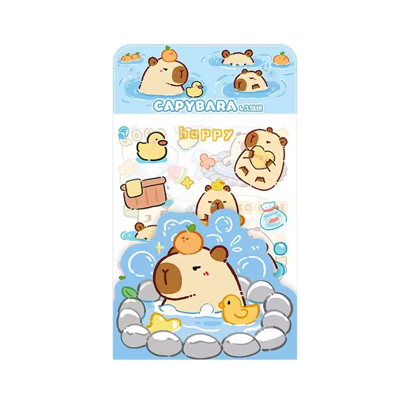 These sketchbook and diary aesthetic stickers are perfect for any scrapbooking lover. Use these stickers to help decorate your journal or notebook with the adorable capybara designs - Image 2