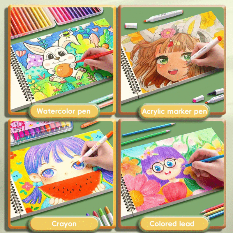 A4 Thickened 50-sheet Kawai Capybara Picture Book for Kids' Blank Sketch Art School Students' Drawing Materials - Image 3