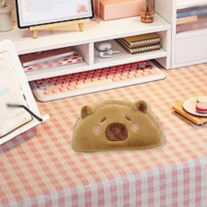 The zipper closure capybara pencil case for kids, girls, and teens - Image 3