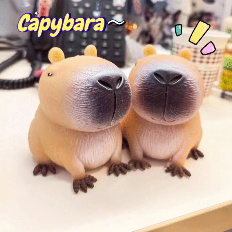 Completely Adorable Calm Squeeze Water Dolphin Capybara Soft Rubber Squishy Toy from 1 - 10 pieces Set - Image 2