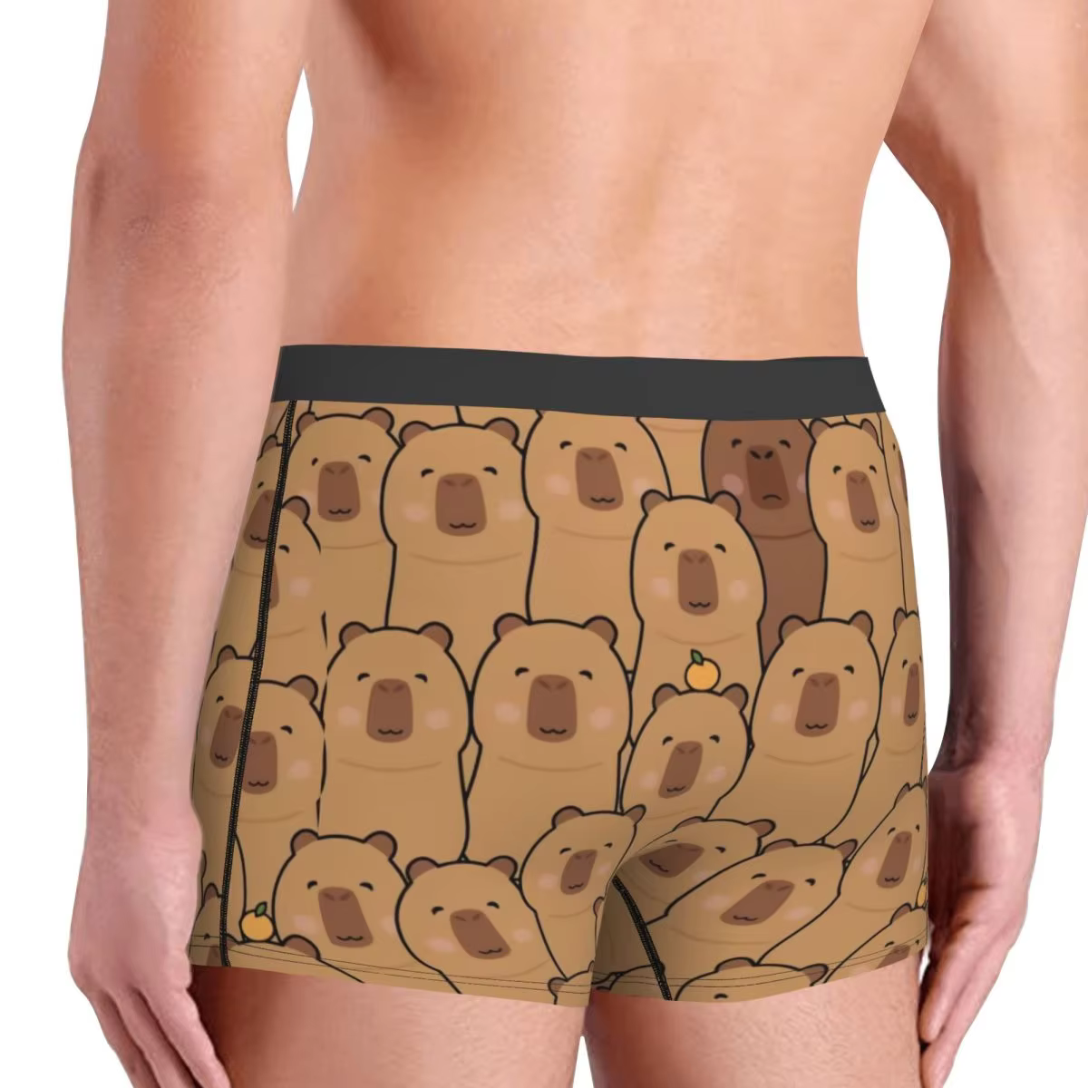 These Custom-Made Capybara Patterned Underwear are for men with an attitude towards comfort and humor, designed to add a twist to your basic looks with one of this collection’s vibrant capybara patterns - Image 3